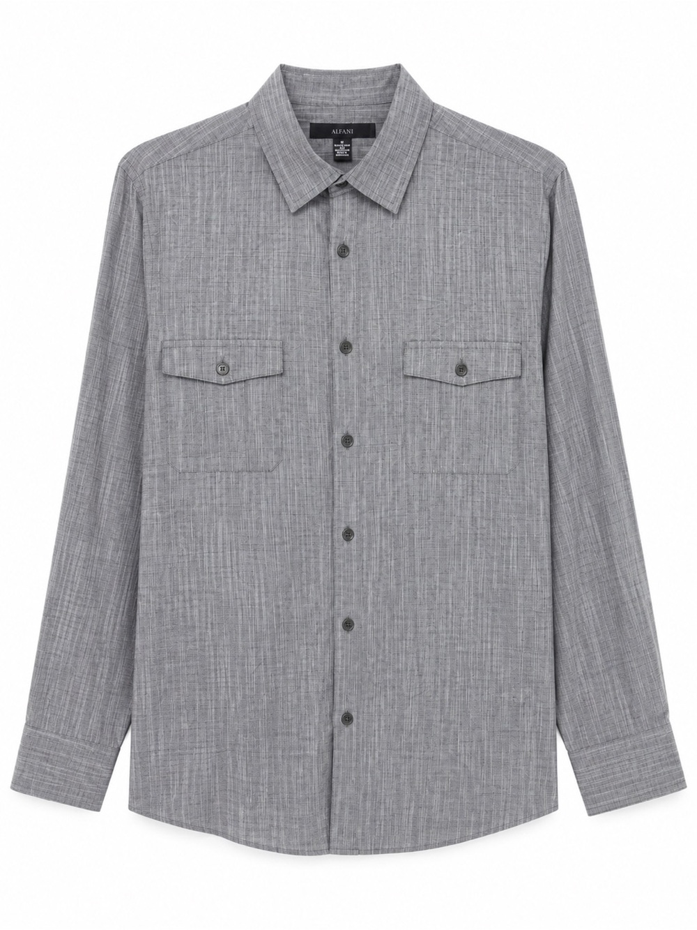 Alfani Men’s Gray Button-Front Shirt Jacket